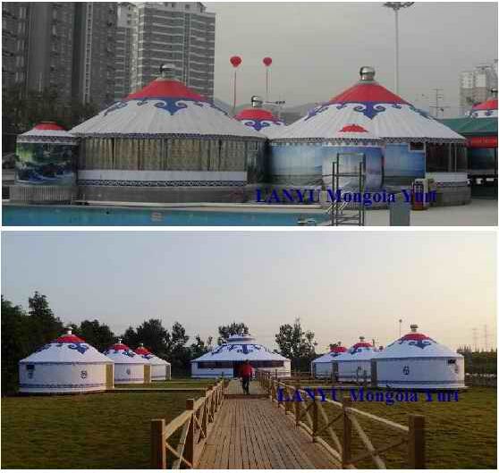 De openluchttent van de Luxe Mongoolse Yurt Ger van de Koepelpartij
