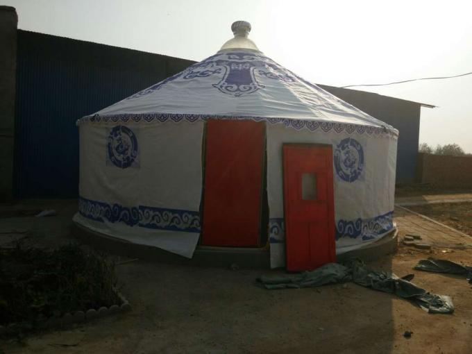De cirkel vormde Mongoolse Yurt-Tent met Worm - Verhinderend het Materiaal van Bamboereizen