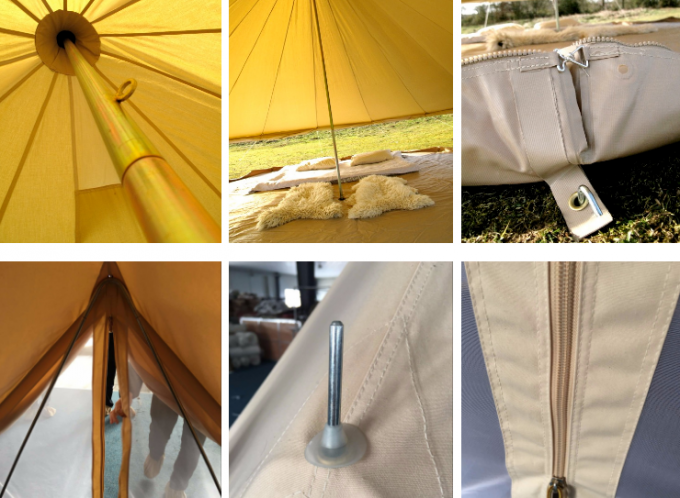 De Tentpit van het luxe Openluchtcanvas op de Tenten van Tentyurt/Kloktenten voor het Kamperen