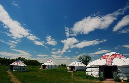 De koele Opblaasbare Tent van Koepel Mongoolse Yurt Duurzaam met het Draaglijke Gewicht van 200kg
